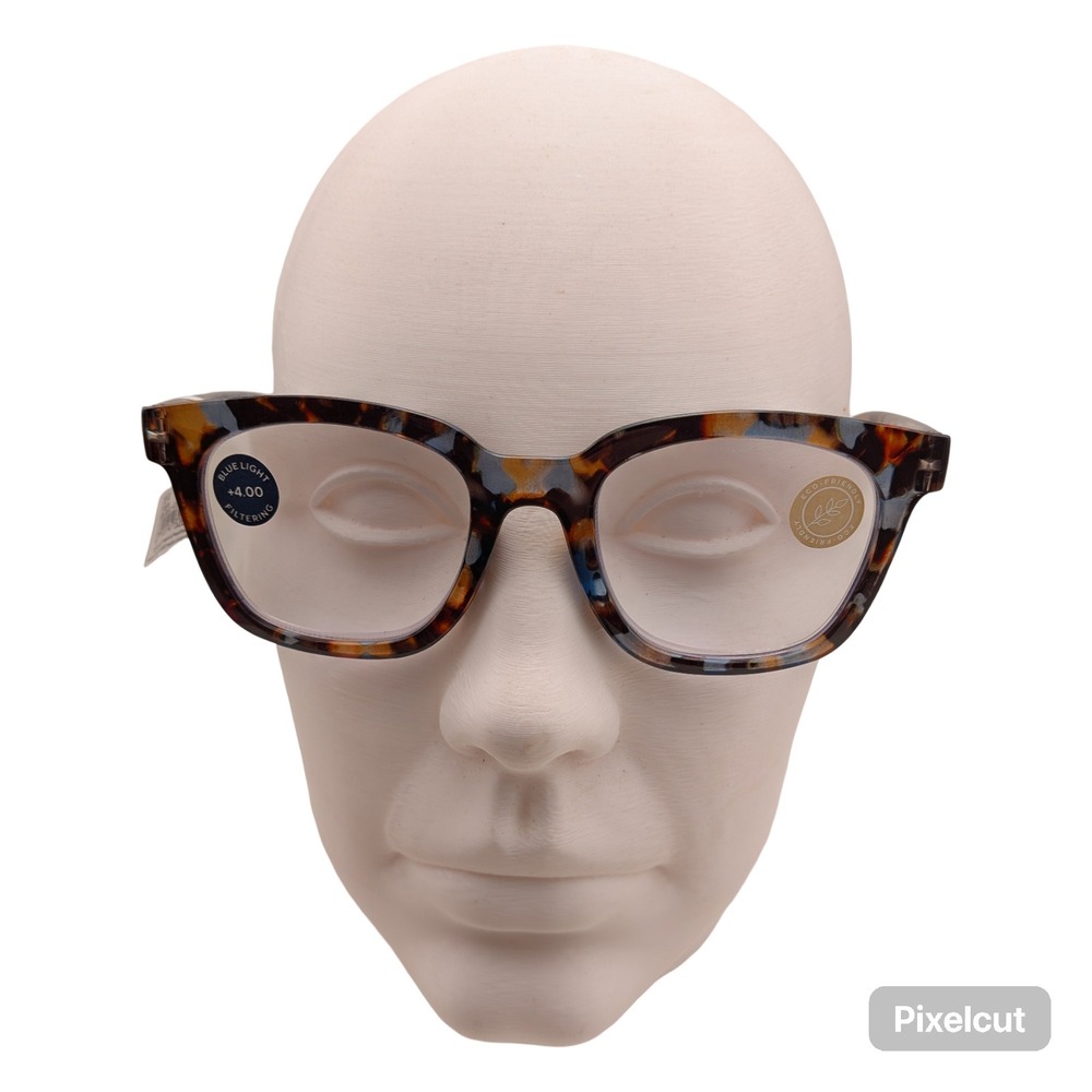 Peepers To the Max Blue Light Reading Glasses +4.00 Blue Quartz 2621400